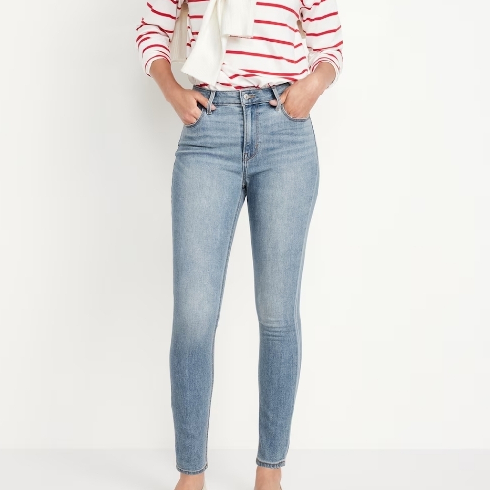 Old Navy Blue High Rise Wow Super Skinny Jeans Pants